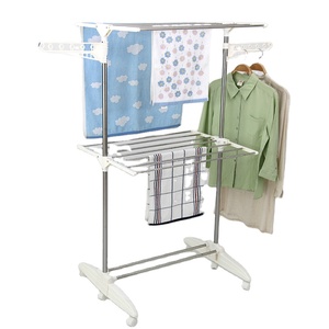 <span class=keywords><strong>Appendiabiti</strong></span> <span class=keywords><strong>Portatile</strong></span> Autoportante con Ruote e Ripiano per Appendere Vestiti - Product Image 1