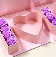 Boîte Cadeau de Chocolats Faits Main de Luxe en Gros, Personnalisée, en Carton Gris Verni, Recyclable, Rigide, avec Fermeture Magnétique, pour Bonbons de la Saint-Valentin