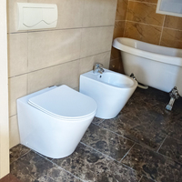 Filigrane moderne une pièce toilette salle de bains WC articles sanitaires toilettes en céramique retour au mur