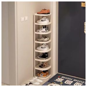 Estante Moderno Triangular de Esquina de 8 Niveles, de Plástico, Delgado, para Entrada, Mueble para el Hogar, Exhibición de Zapatos, Organizador para el Hogar - Product Image 1