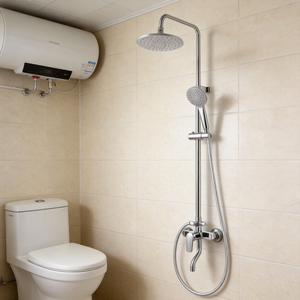 Messing-Regenduschsystem mit Modernem Design Handbrause Wandmontage für Wohnungen Warm- und Kaltwasser - Product Image 3