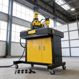 מכונת כיפוף, חיתוך וניקוב ניידת לפסים חשמליים, מכונת עיבוד פסים חשמליים נחושת עם פונקציות כיפוף, ניקוב וחיתוך - Product Image 2