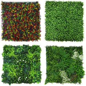 Muro de Plantas Artificiales Verde de 1m x 1m, Decoración de Pared de Plástico Resistente para Interiores y Exteriores - Product Image 5