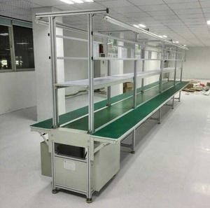 Tùy Chỉnh Mash LED Đèn Các Bộ Phận Điện Tử Sản Phẩm Bàn Làm Việc PU PVC SS Lưới Vành Đai Băng Tải Lắp Ráp Dây Chuyền Sản Xuất - Product Image 2