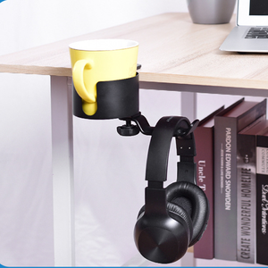 Support de tasse de table en métal robuste et grand format, antidérapant, pour <span class=keywords><strong>bouteille</strong></span> d'eau, accessoires de rangement pour bureau, PC et jeux - Product Image 5