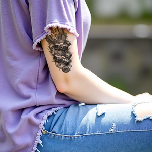 รอยสักชั่วคราว<span class=keywords><strong>ลาย</strong></span>ภาพผู้หญิงกับต้นไม้แบบกอธิคสีเข้ม สำหรับผู้ชาย ติดต้นขา หลัง แขน หรือเสื้อแขนยาว - Product Image 4