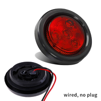 Feux de position latéraux LED rouges CarJacker 2 pouces avec passe-câble 12-24V, 4 projecteurs LED lumineux pour bateau, remorque, camion, camping-car
