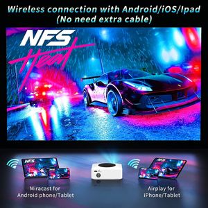 2024 новейший 1080P Мини светодиодный Wi-Fi проектор Поддержка беспроводной проводной экран зеркального отображения версии <span class=keywords><strong>Youtube</strong></span> - Product Image 3