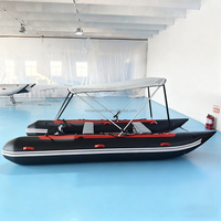 Bateau de pêche en catamaran en PVC personnalisé, bateau pneumatique à ponton à vendre