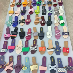 Hot Selling PU Women Slippers Stock Product Casual Flip-flops Ladies Tropical Region Summer Beach Fl - EU Size 35
