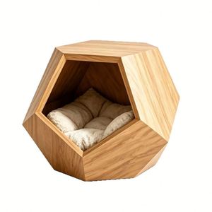 Mesa Auxiliar Moderna Hexagonal para Gatos, Mueble Compartido para Humanos y Mascotas, Mesa Ancha con Espacio para Descanso de Mascotas - Product Image 5