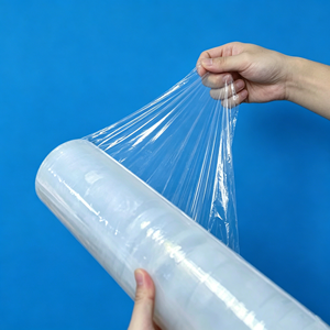 Film étirable compostable éco-responsable, protection anti-perforation extra résistante, bande de conditionnement pour entrepôt <span class=keywords><strong>à</strong></span> haute adhérence - Product Image 1
