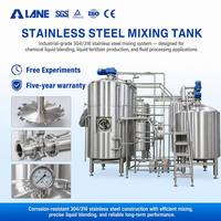 Cuve de réaction à double enveloppe en acier inoxydable LANE pour mélange de solutions chimiques brutes, agitateur et équipement de contrôle de température