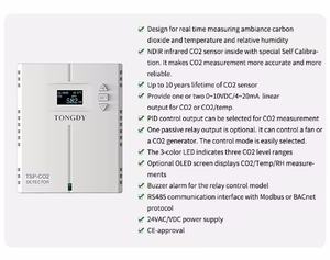Moniteur de <span class=keywords><strong>CO2</strong></span> avec capteur de température et d'humidité Fournisseur de moniteurs intelligents de qualité de l'air de niveau B pour les entreprises commerciales - Product Image 3