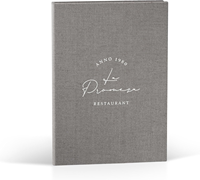 Dossiers de menus personnalisés Livres de menus de restaurant de marque Couvertures de menus de mariage en lin à couverture rigide personnalisée