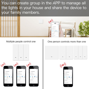 Interruptor de pared inteligente Tuya ZigBee Smart Wireless Key Light Zero Line Fire Wire con/sin interruptor neutro con Alexa Google - Product Image 6