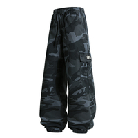 Pantalon Cargo Camouflage Homme Tendance, Coupe Ample, Jambe Large, Joggers Hip Hop Streetwear, Idéal Skateboard, Extérieur, Décontracté, Baggy, Survêtement