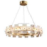 Imple anganging iiving ooom eceiling endant ights irircle ings Old uxury Modern Copper Marble handelier