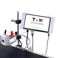 Machine d'imprimante à jet d'encre continue en ligne 12.7mm 25.4mm pour l'impression de codage de numéro de lot de code QR de date d'expiration