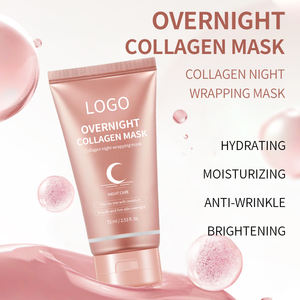 Masque facial en collagène peel-off de nuit, OEM, élasticité, réduit le relâchement, masque rose, enveloppement de nuit - Product Image 2
