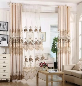Gros mode <span class=keywords><strong>pas</strong></span> <span class=keywords><strong>cher</strong></span> <span class=keywords><strong>chambre</strong></span> salon tissu Beige rideaux pour la maison - Product Image 2