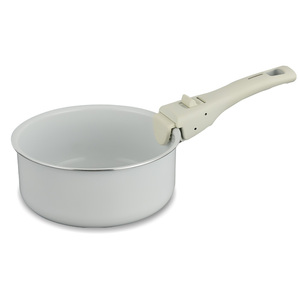 Cool Gray <span class=keywords><strong>Cooking</strong></span> Pot Set Utensilios de cocina antiadherentes Mango extraíble La cocina es sencilla y fácil de almacenar - Product Image 3