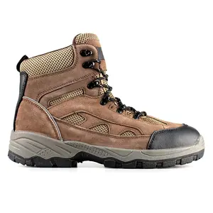 उच्च गुणवत्ता फैशन निर्माण श्रमिकों औद्योगिक खनन गैर पर्ची तेल सबूत चमड़े ब्राउन सुरक्षा के जूते जूते लंबी पैदल यात्रा के जूते