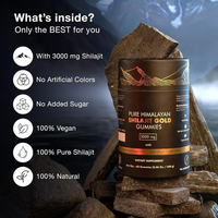 Gummies concentrées de Shilajit de l'Himalaya JH Factory, mélange puissant d'Ashwagandha pour la revitalisation musculaire et la vitalité