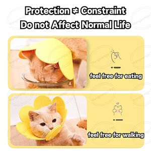 Wound Healing <strong>Cat</strong> Recovery <strong>Collar</strong> After Surgery Breathable Fabric Pet Elizabeth <strong>Collar</strong> with <strong>Buckle</strong> - Product Image 6
