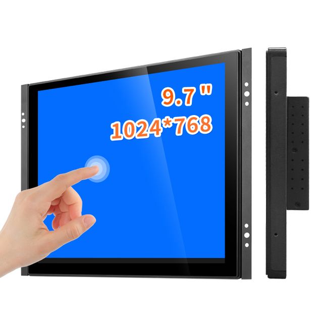 Zhixianda 9.7 Inch 1024*768 Waterproof Industrial PCAP Touch Screen LCD Monitor Capacitive Touch Display With HD-MI VGA USB Port