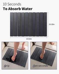 Alfombrilla de Baño Absorbente de Secado Rápido, Plegable, Antideslizante, Grande, de Piedra, para Baño, Cocina, y Secado de Platos - Product Image 5