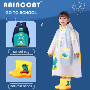 Imperméable pour Enfants en Gros avec Grande Visière, Garçons Filles, pour Sac d'École, <span class=keywords><strong>Cape</strong></span> <span class=keywords><strong>de</strong></span> <span class=keywords><strong>Pluie</strong></span> d'Extérieur pour Randonnée et Étudiants - Product Image 4