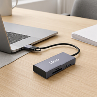 Lecteur de cartes multi-formats USB 3.0 Type-C pour photographe, bureau, maison, transfert de données, cartes SD TF CF MS, 200 Mo/s, coque en aluminium