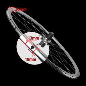 RUJIXU 700C Ruote Bici da <span class=keywords><strong>Corsa</strong></span> Argento con Freno a Disco, Altezza 30mm, Raggi Piatti a Trazione Diretta, in Lega di Alluminio, per <span class=keywords><strong>Copertoncino</strong></span> - Product Image 5