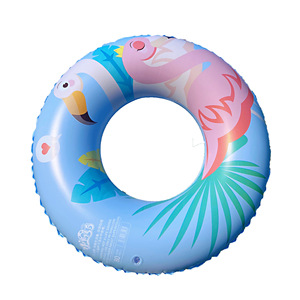 <b>Inflatable</b> Swimming Ring 80cm Cartoon Flamingo Design Unisex PVC Float for Swimming and Water Sports - Product Image 1