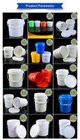 Vente en gros en usine seau en plastique de qualité alimentaire 2L 5L 10L 20L 25L 5 gallons usage intensif pour lavage de peinture à l'huile blanche pp baril avec poignée de couvercle