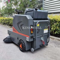 Équipement de dépoussiérage de route de rue rechargeable aéroport conduite balayeuse de sol