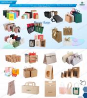 Sacs de courses en papier de diverses couleurs en gros, sacs à bijoux en papier d'art blanc laminé pour bagues de mariage, lunettes, montres