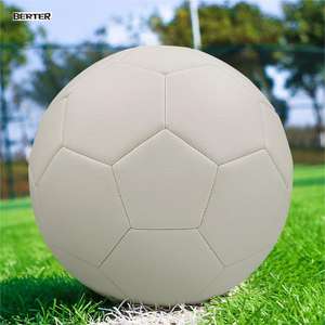 Jual Obral Bola Sepak Bola Dasar Polos Putih Logo Kustom Mesin Jahit Sepak Bola Kelas Atas 4 5 PU PVC TPU Soccerball - Product Image 5