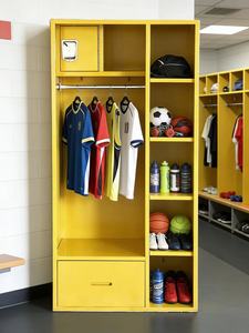 Armoires <span class=keywords><strong>de</strong></span> rangement ouvertes pour vestiaires <span class=keywords><strong>de</strong></span> sport, football, basketball, baseball, armoires en acier pour vêtements, armoires <span class=keywords><strong>de</strong></span> rangement multifonctionnelles - Product Image 6
