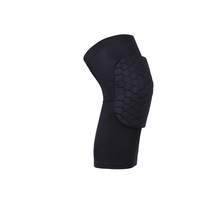 Conception en nid d'abeille élastique Flexible Sports de plein air Compression genouillère nouvelle housse de protection pour les joueurs de football de volley-ball