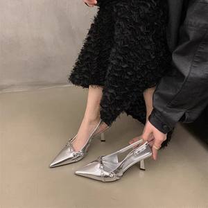 Zapatos de Tacón Alto con Plataforma Impermeable de Tacón Grueso, Estilo Coreano, Moda Nueva, Zapatos de Cuero Genuino para Mujer, Zapatos Individuales - Product Image 1