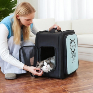 Cat <b>Carrier</b> Backpack Large Capacity Outdoor <b>Pet</b> Travel Portable Trolley Case For Cats And Dogs With Wheels Baigou - Product Image 3