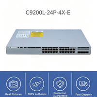 Cisco Catalyst C9200L-24P-4X-E Switch Gigabit Ethernet PoE+ Terkelola 24-Port dengan Anggaran Daya 370W dan 4x10G SFP+ Uplink Ports