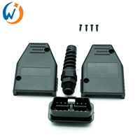 Adaptador de conector OBD2 de 16 Pines, Conector de coche OBD II J1962, venta al por mayor