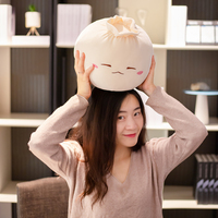Boulette en peluche oreiller mignon Expression cuit à la vapeur en peluche chignon en peluche Dim Sum jeter oreiller drôle nourriture Squishy Bao chignon en peluche poupée jouets