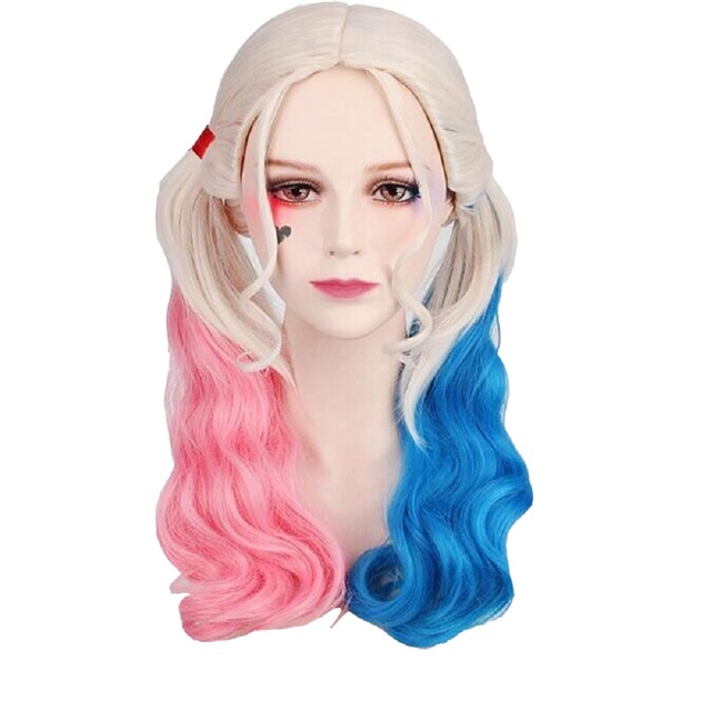 wig pink blue