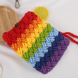 Sac tricoté fini, sac bandoulière tricoté à la main <span class=keywords><strong>pour</strong></span> <span class=keywords><strong>maman</strong></span>, petit sac en laine <span class=keywords><strong>pour</strong></span> téléphone portable <span class=keywords><strong>pour</strong></span> fille, sac artisanal pur - Product Image 3