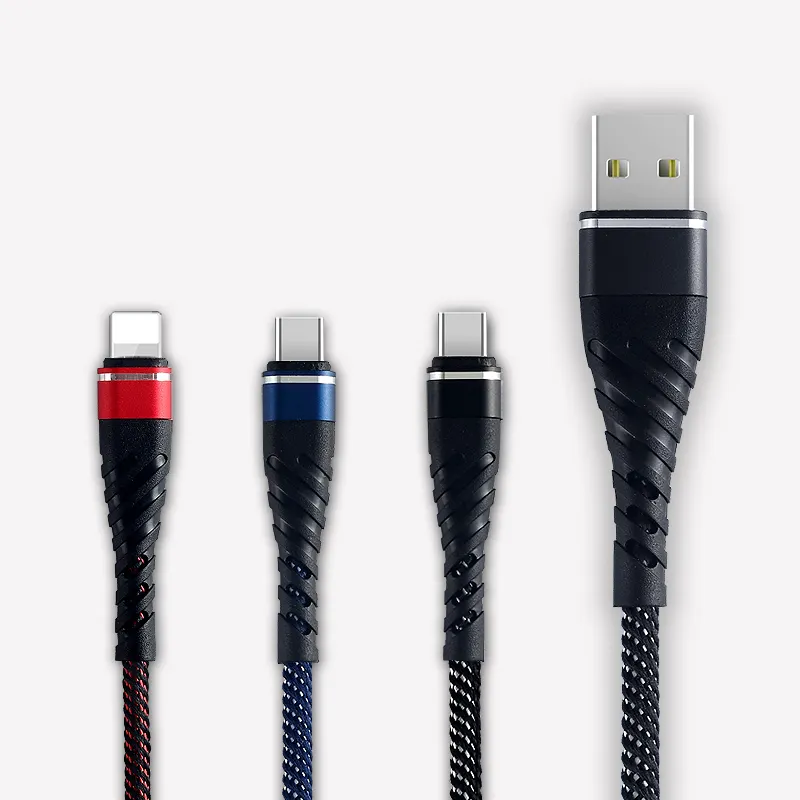 Wholesale Custom Logo Pd60W 3A Type C Usb 2.0 8pin Fast Charged Data Cable For Mobile Phone Computer