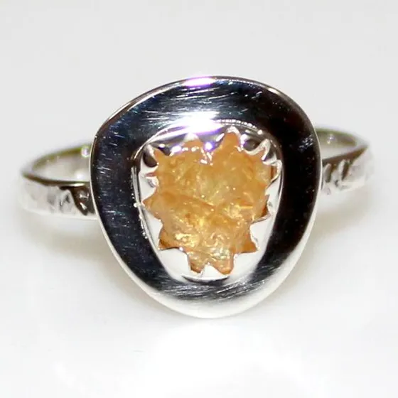 925 Sterling Silver Natural Alta Qualidade Amarelo Safira Gemstone Ring Handmade Victorian Ring Jóias Para Atacado